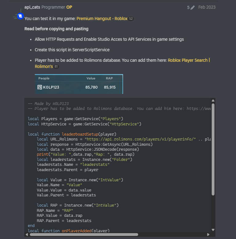 Ab Rolimons Rolimons Trade Ad Automation — Post trade ads while you play (no Roblox ...