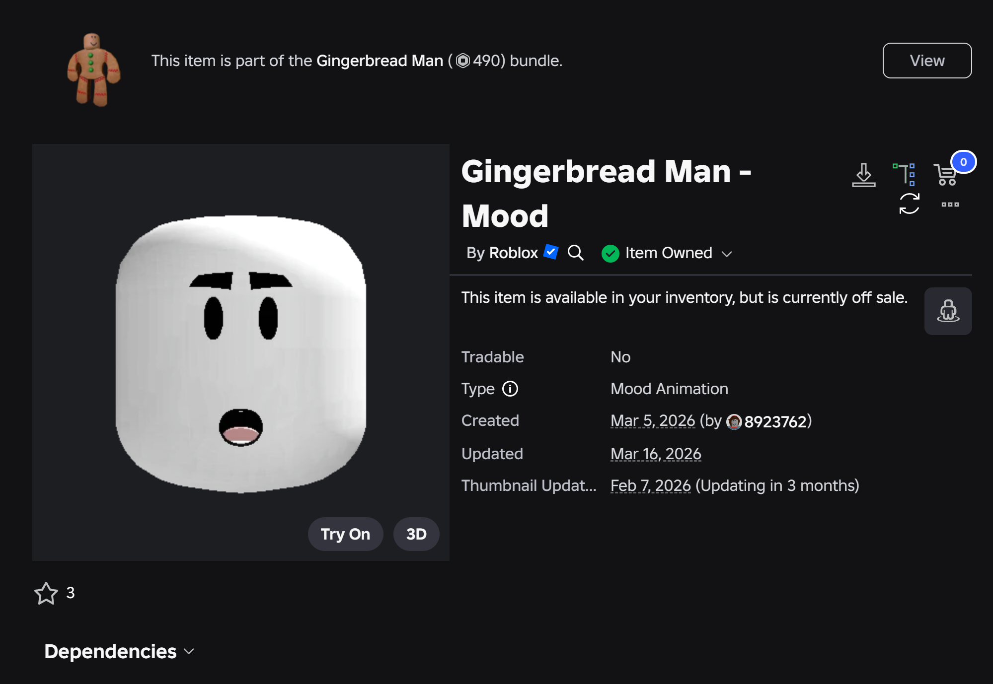 Gingerbread Man bundle does not load included items and has a