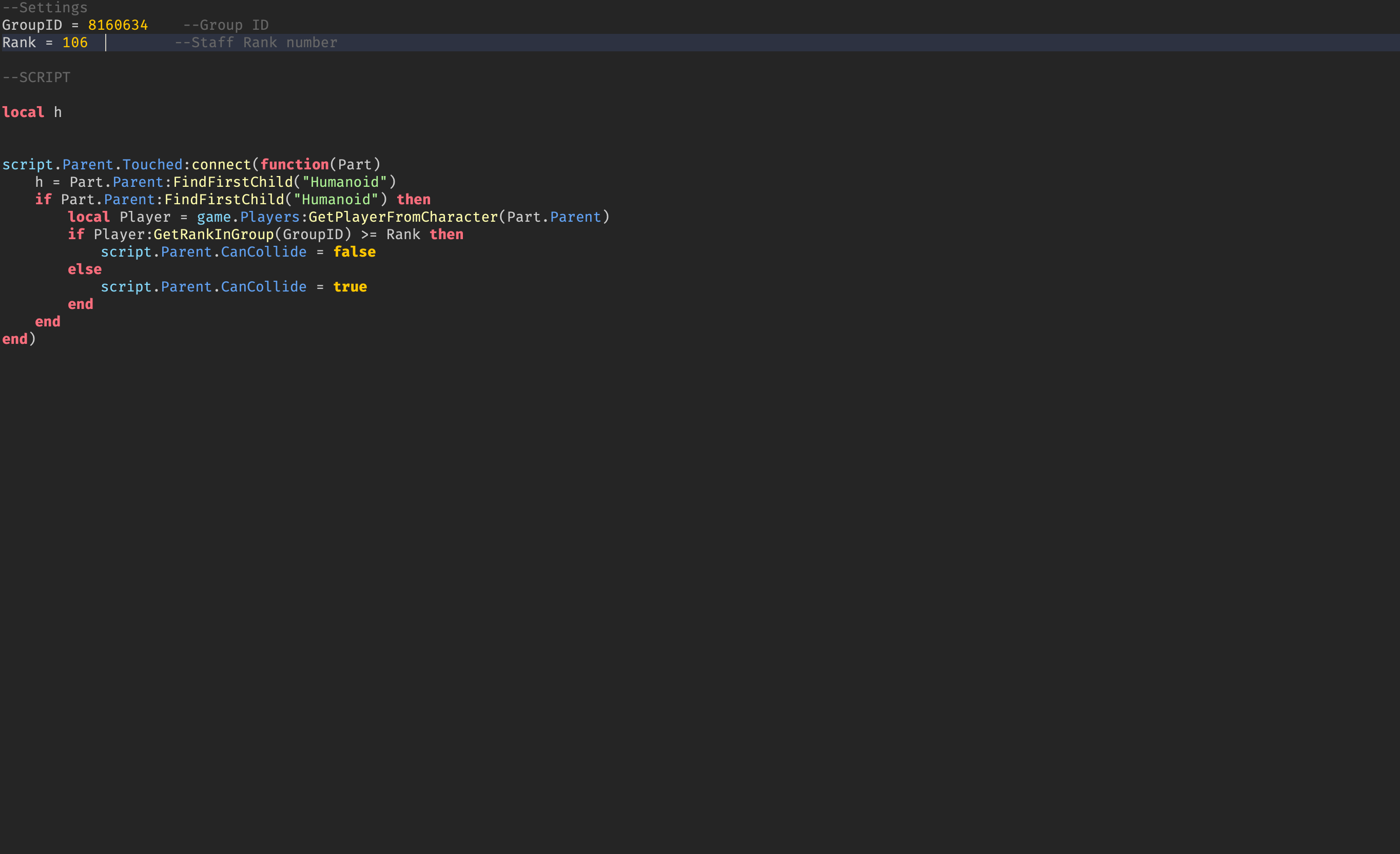 How Can I Add Multiple Roblox Group Ranks To My Script Scripting How Can I Add Multiple Roblox Group Ranks To My Script Scripting