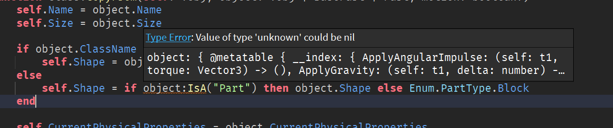 Luau Type Checker Incorrectly Handling Types Within IF Statements (Luau ...