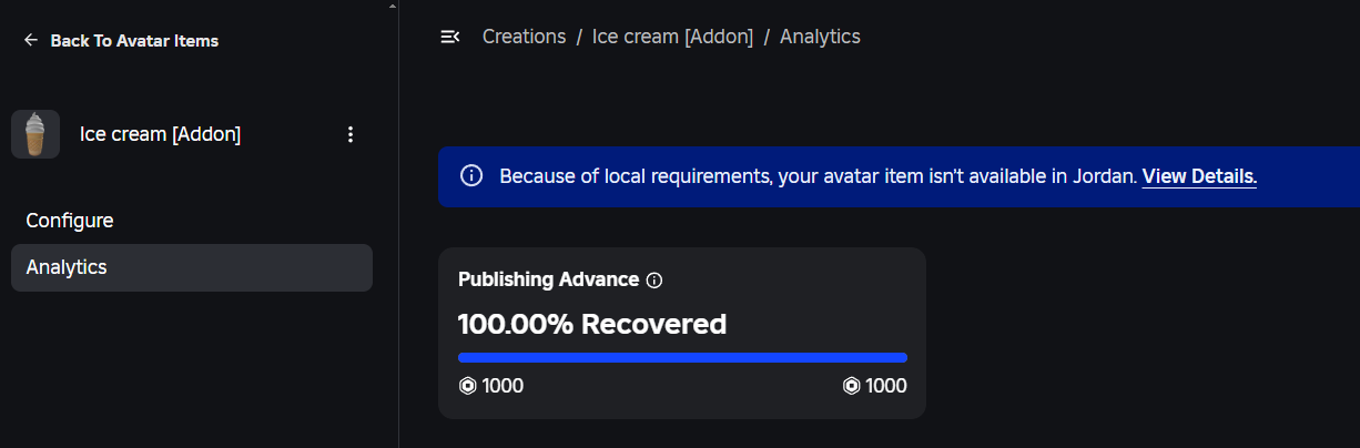 Several UGC items of mine are randomly banned in certain countries