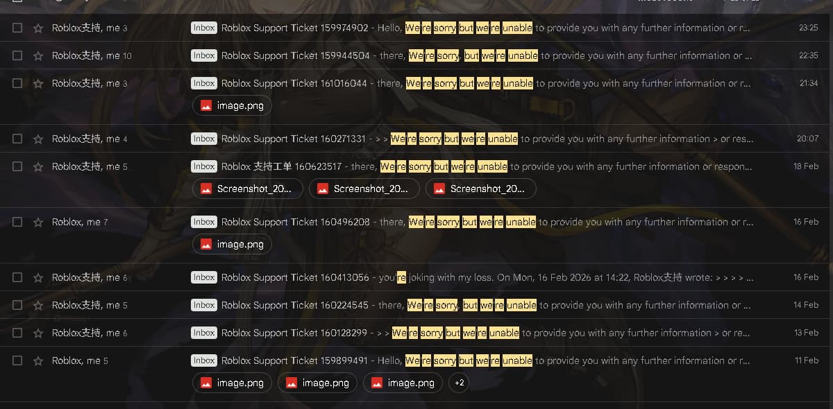 Roblox Support Appeal Team Are Severely Negligence On My Cloth 