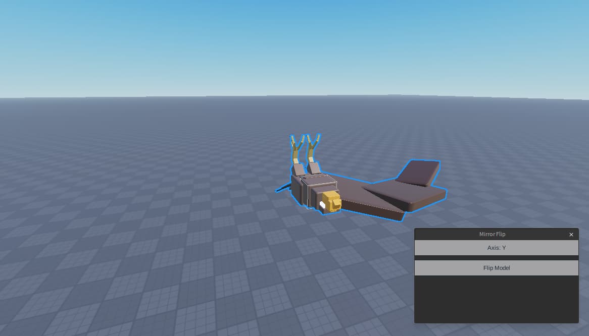 Flipped on Y axis