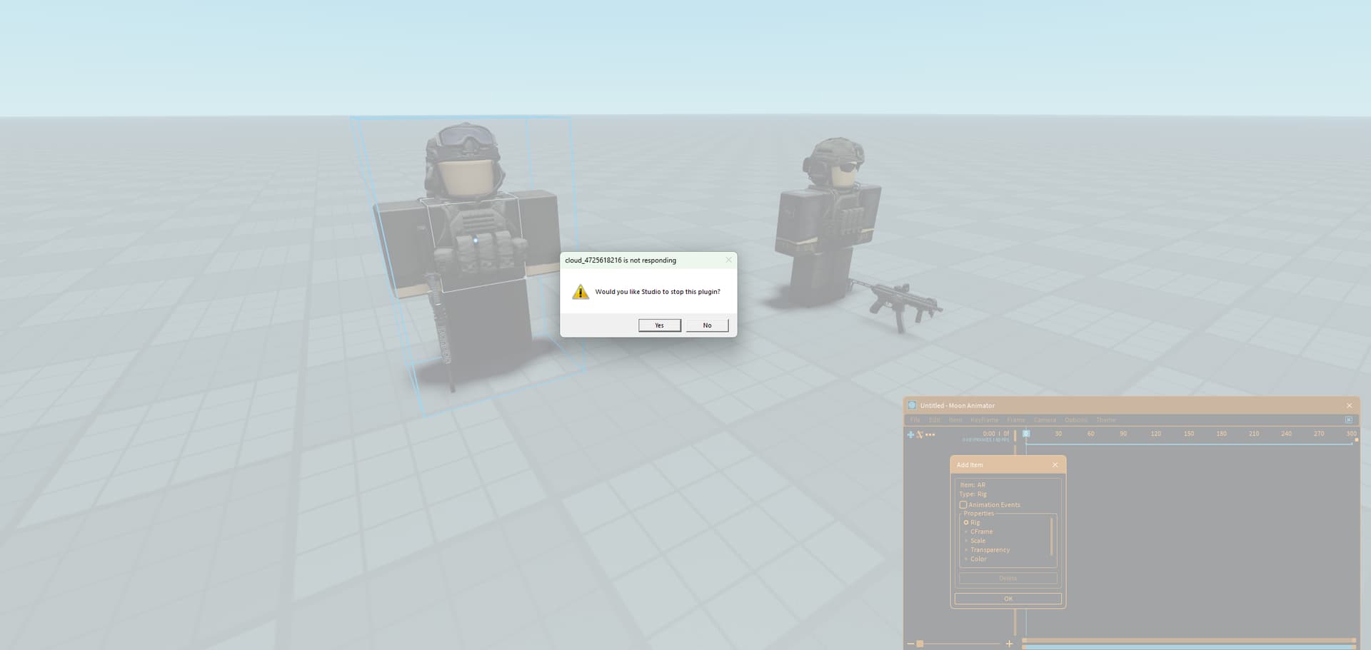 Unable to add a rig to moon animator - Art Design Support - Developer ...