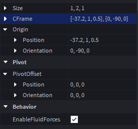 CFrame not appearing in properties? - Scripting Support - Developer ...
