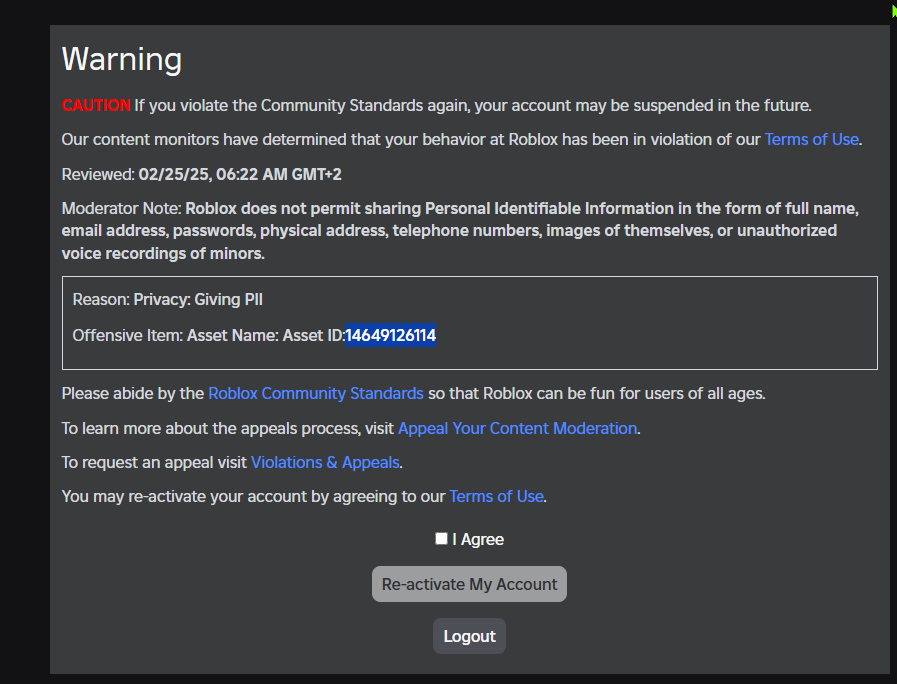 Archived Item gets moderated - Catalog Asset Bugs - Developer Forum ...