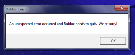 Roblox Crash unexpected Error : r/RobloxHelp